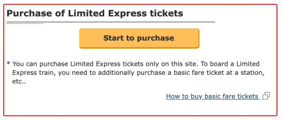 Train Between Kyoto and Nara: screenshots from Kintetsu railway website outlining how to buy tickets