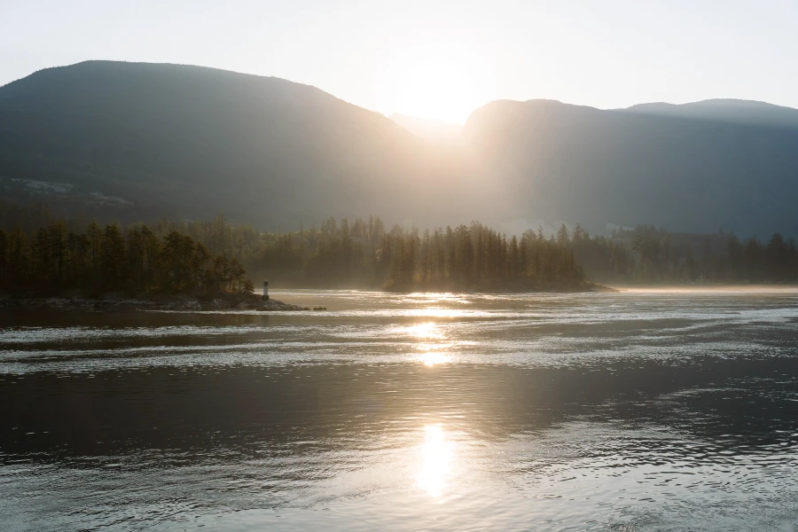 Sunrise over the inlet near Egmont, BC
