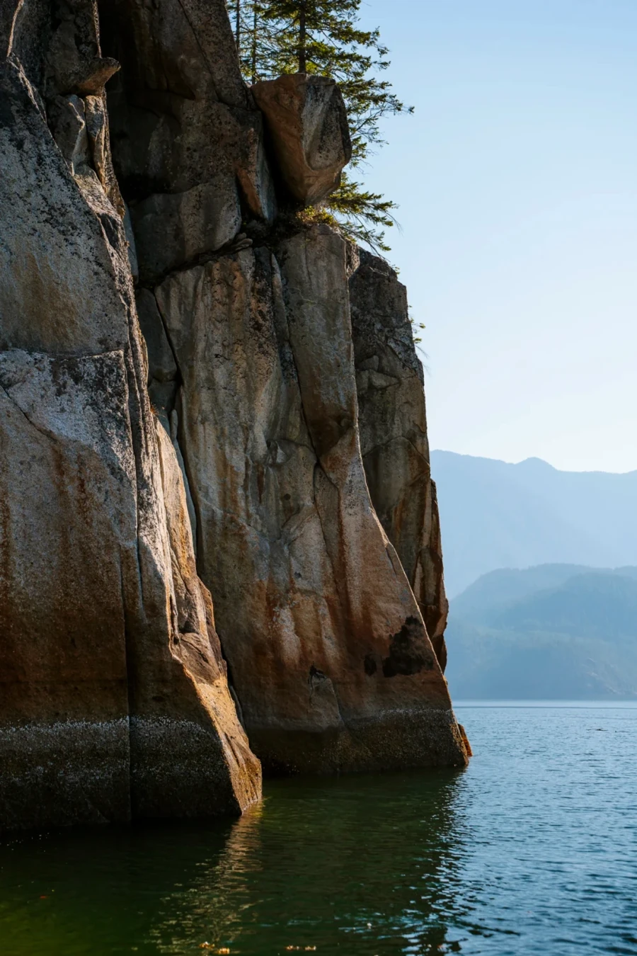cliffs along the inlet near Egmont