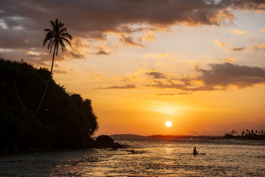 Sri Lanka Road Trip Itinerary: Sunset on Sri Lanka South Coast