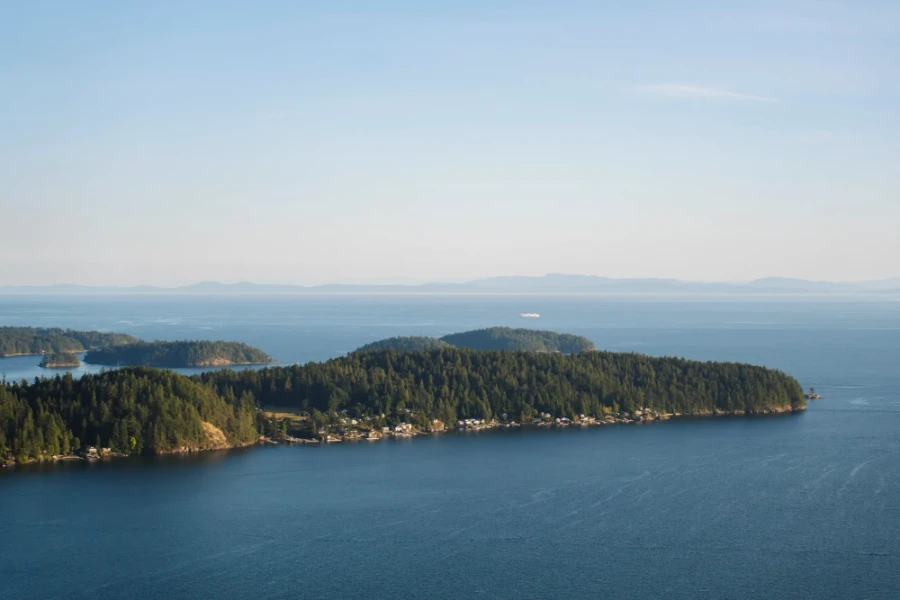 Keats Island viewed from Soames Hill, Gibsons