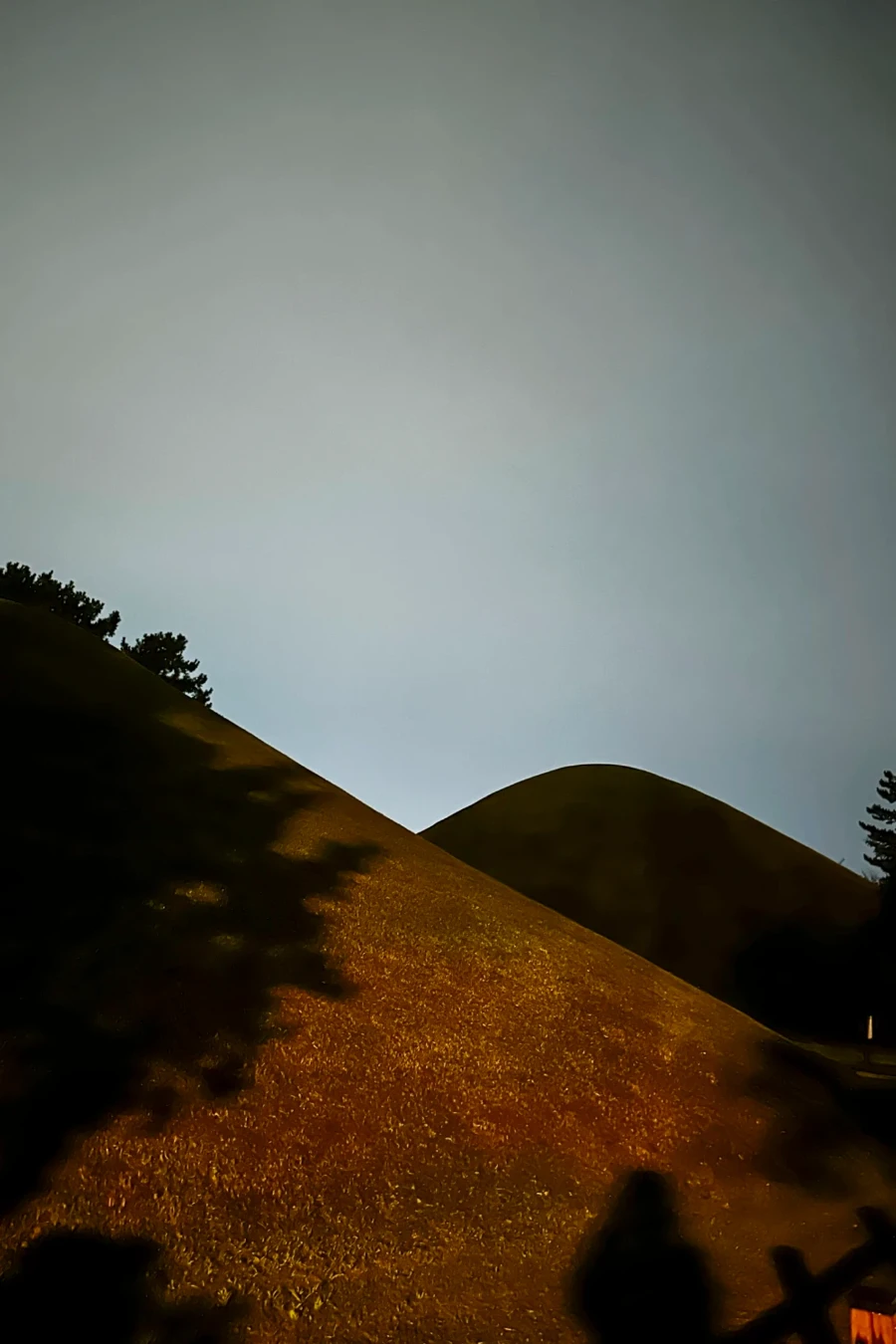 Rows of ancient tombs look like rows of round grassy hill at the Daereungwon Tomb Complex