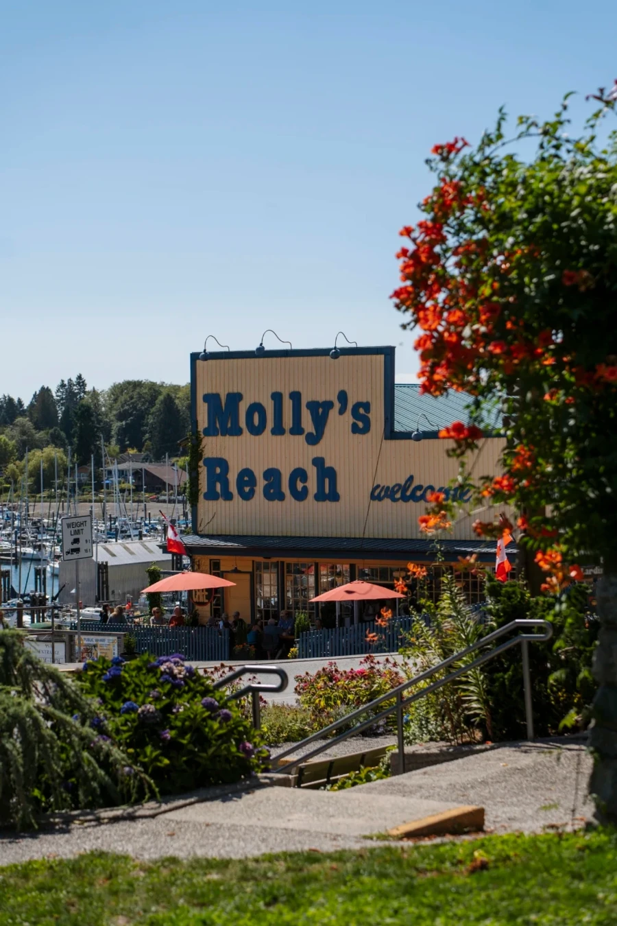 facade of Molly's Reach cafe in Gibsons, BC