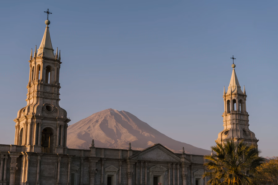 Best Things to Do In Arequipa: Volcano View From Plaza De Armas