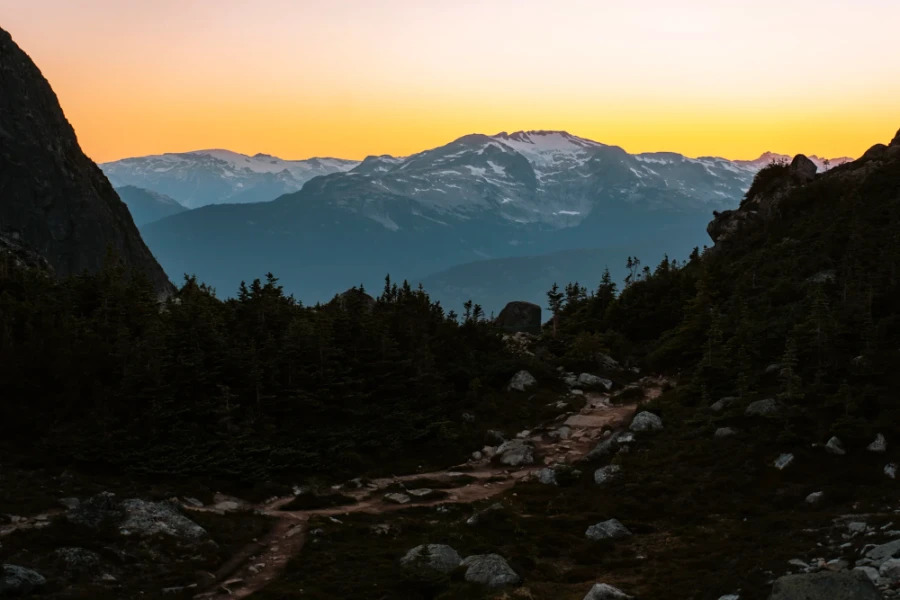 Sunset from Wedgemount Lake