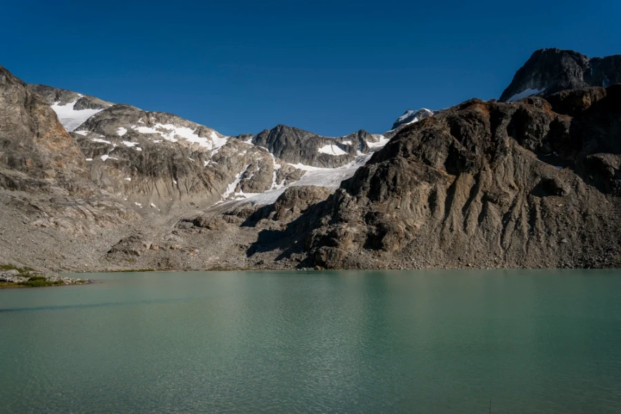 Wedgemount Lake and the surrounding mountains